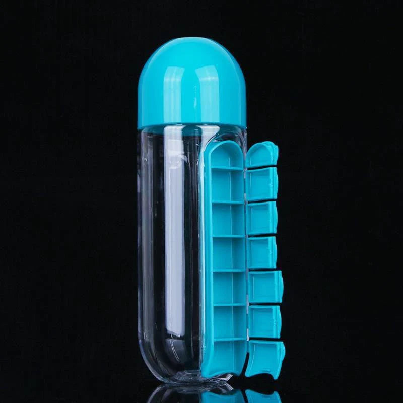 2-in-1 Multifunctional Pill Organizer Water Bottle