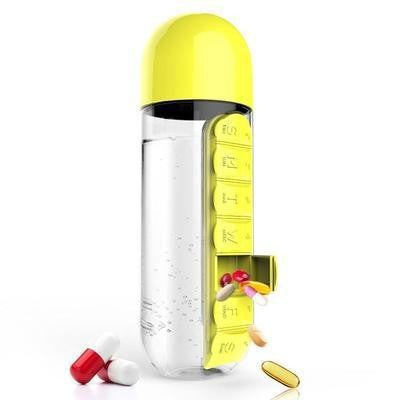 2-in-1 Multifunctional Pill Organizer Water Bottle