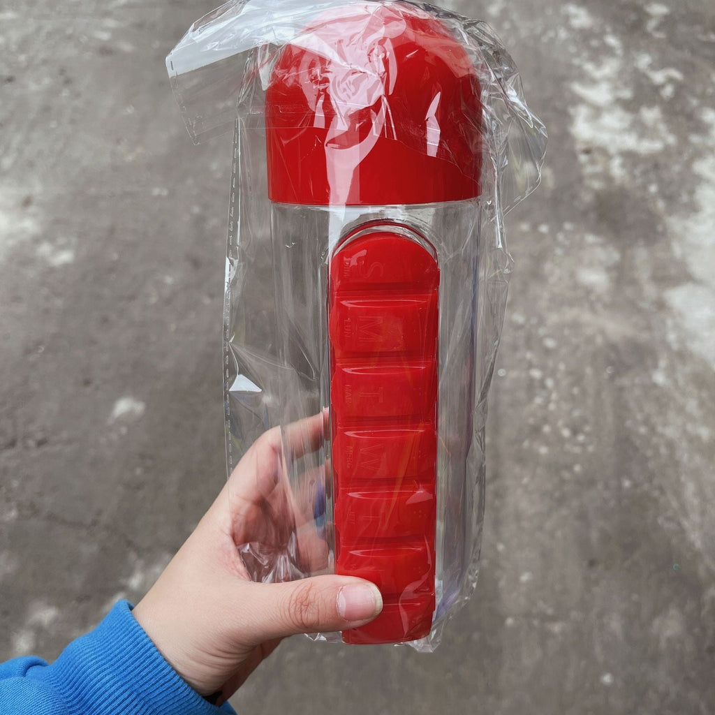 2-in-1 Multifunctional Pill Organizer Water Bottle