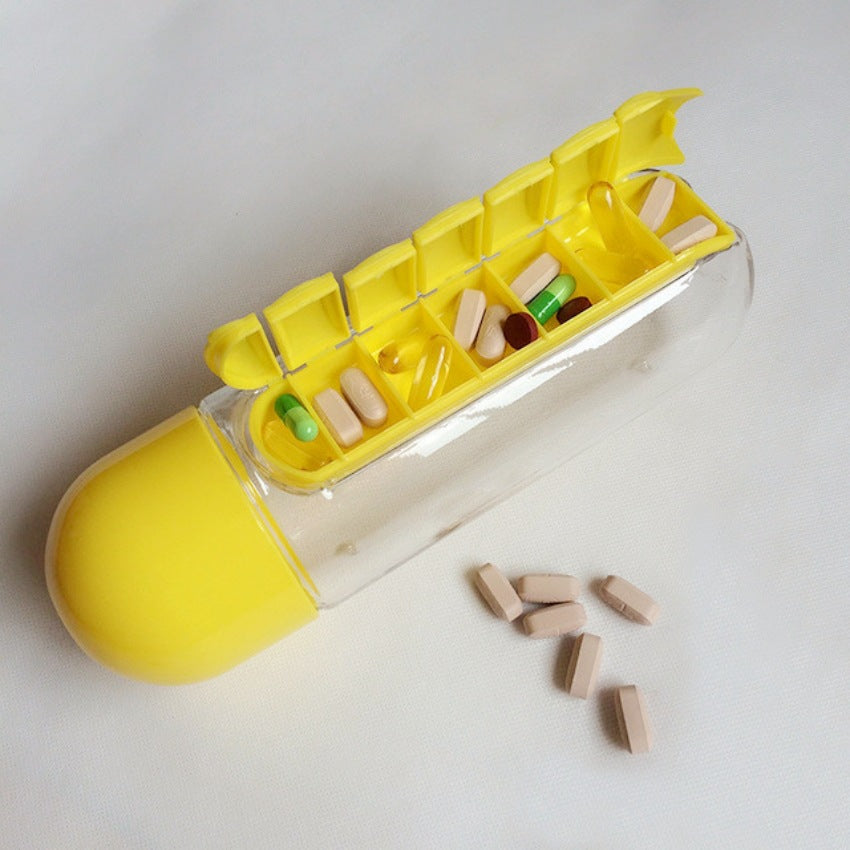 2-in-1 Multifunctional Pill Organizer Water Bottle