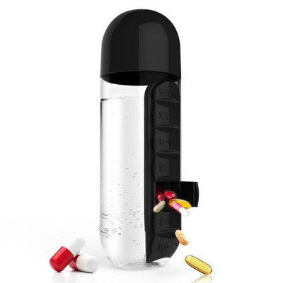 2-in-1 Multifunctional Pill Organizer Water Bottle