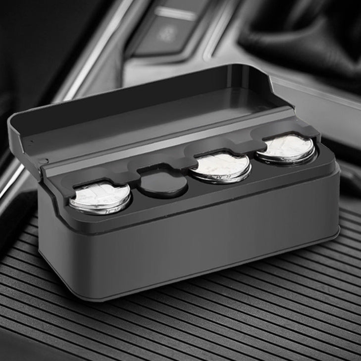 Car Coin Holder Auto Change Organizer Plastic Storage Box
