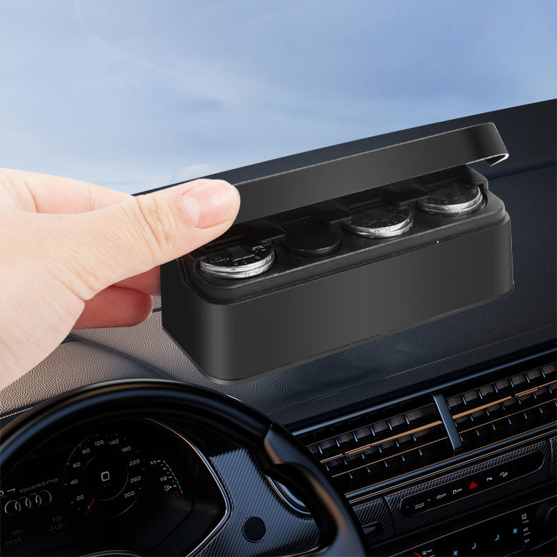 Car Coin Holder Auto Change Organizer Plastic Storage Box