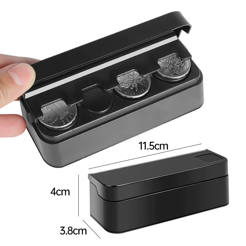 Car Coin Holder Auto Change Organizer Plastic Storage Box
