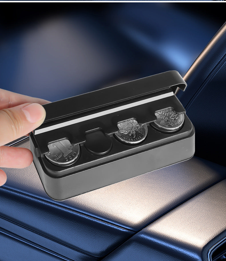 Car Coin Holder Auto Change Organizer Plastic Storage Box