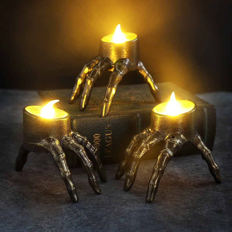 Halloween Glow-in-the-Dark Skeleton Hand & Foot LED Lamp