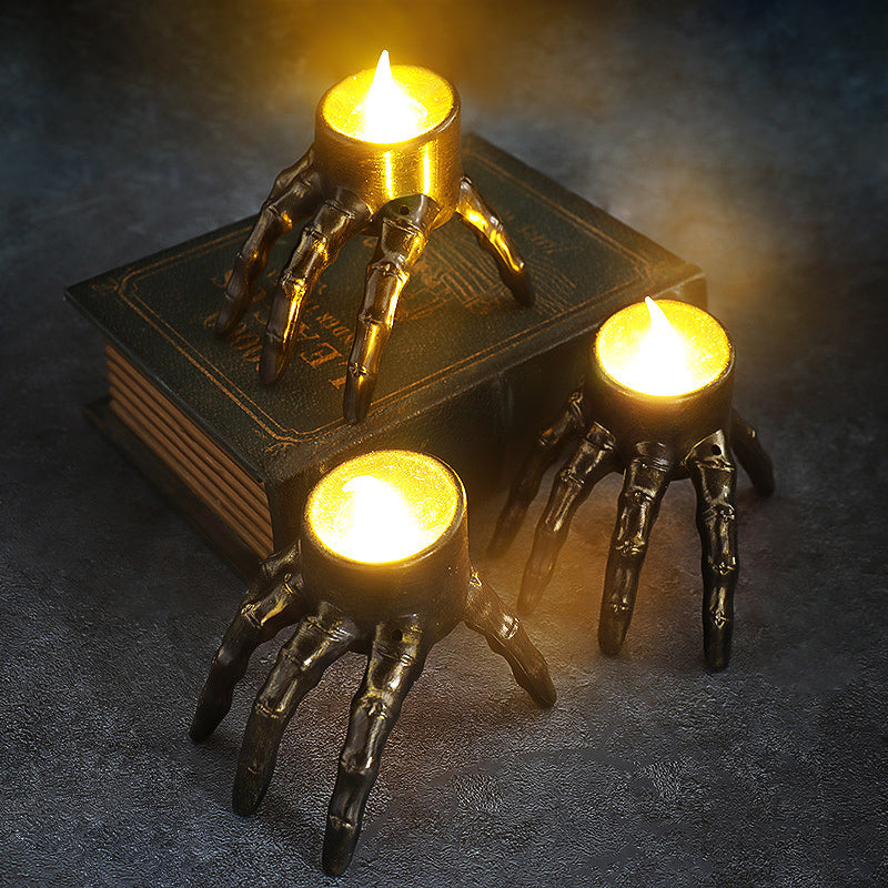 Halloween Glow-in-the-Dark Skeleton Hand & Foot LED Lamp