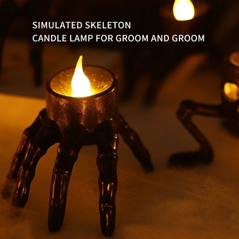 Halloween Glow-in-the-Dark Skeleton Hand & Foot LED Lamp