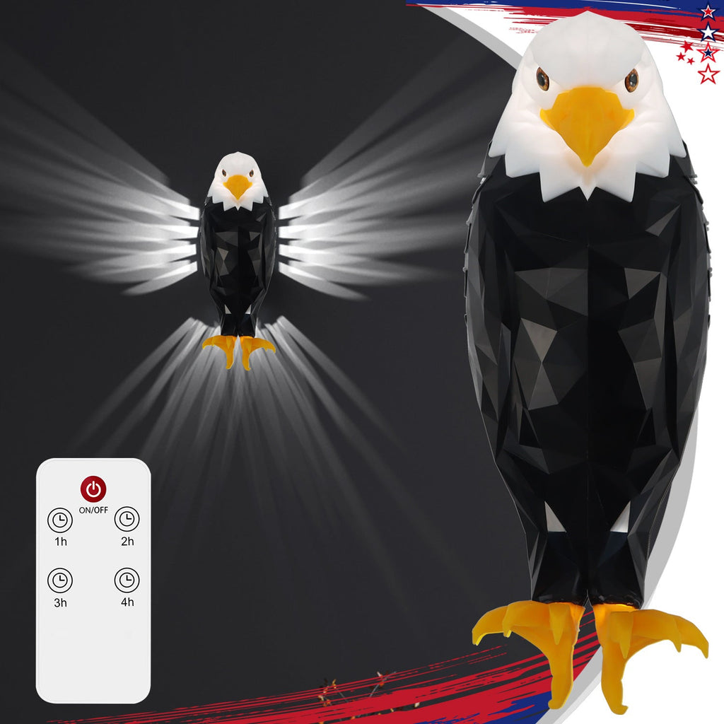 Magnetic Charging Eagle Wall Lamp with Decorative Light-Up Wings