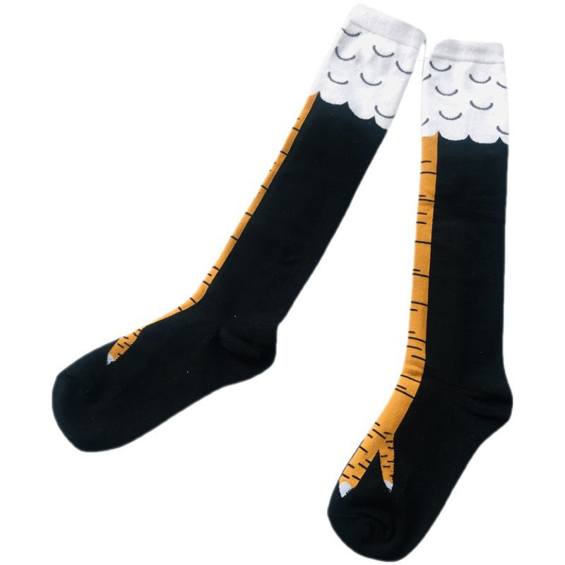 Ostrich & Chicken Claw Over-the-Knee Novelty Socks