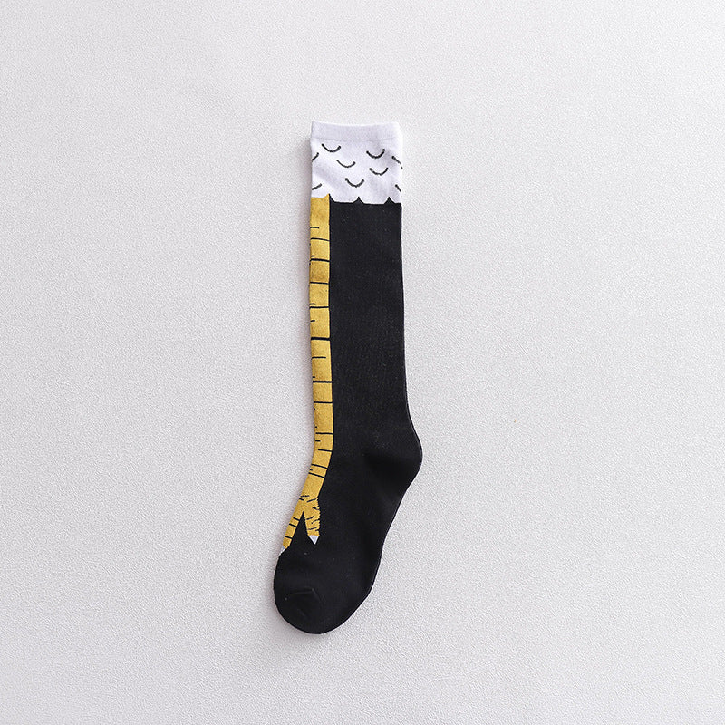 Ostrich & Chicken Claw Over-the-Knee Novelty Socks