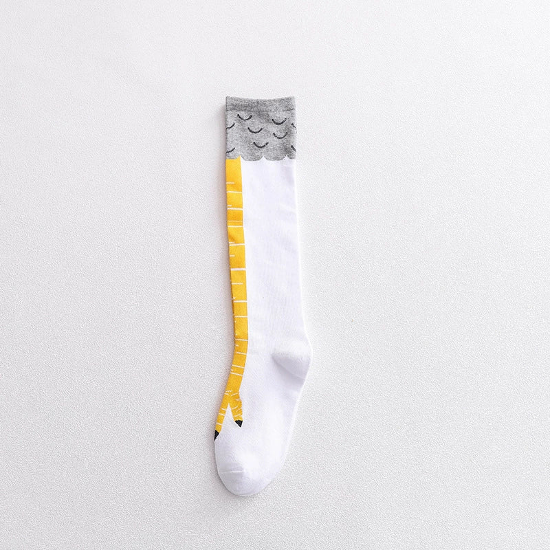 Ostrich & Chicken Claw Over-the-Knee Novelty Socks