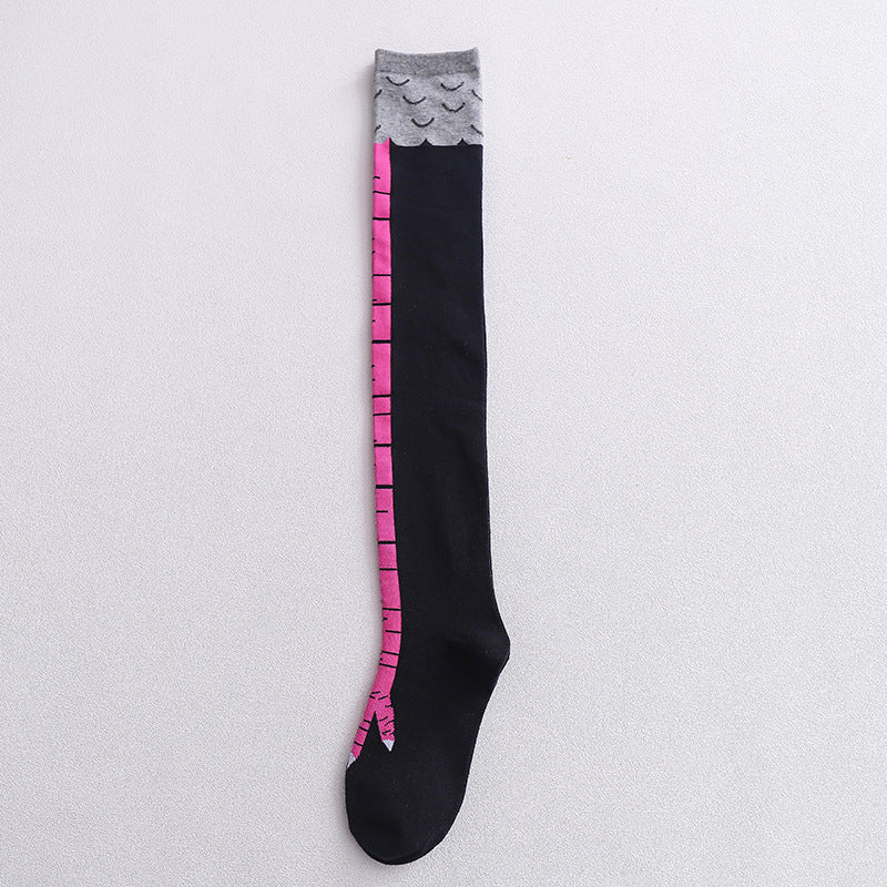 Ostrich & Chicken Claw Over-the-Knee Novelty Socks