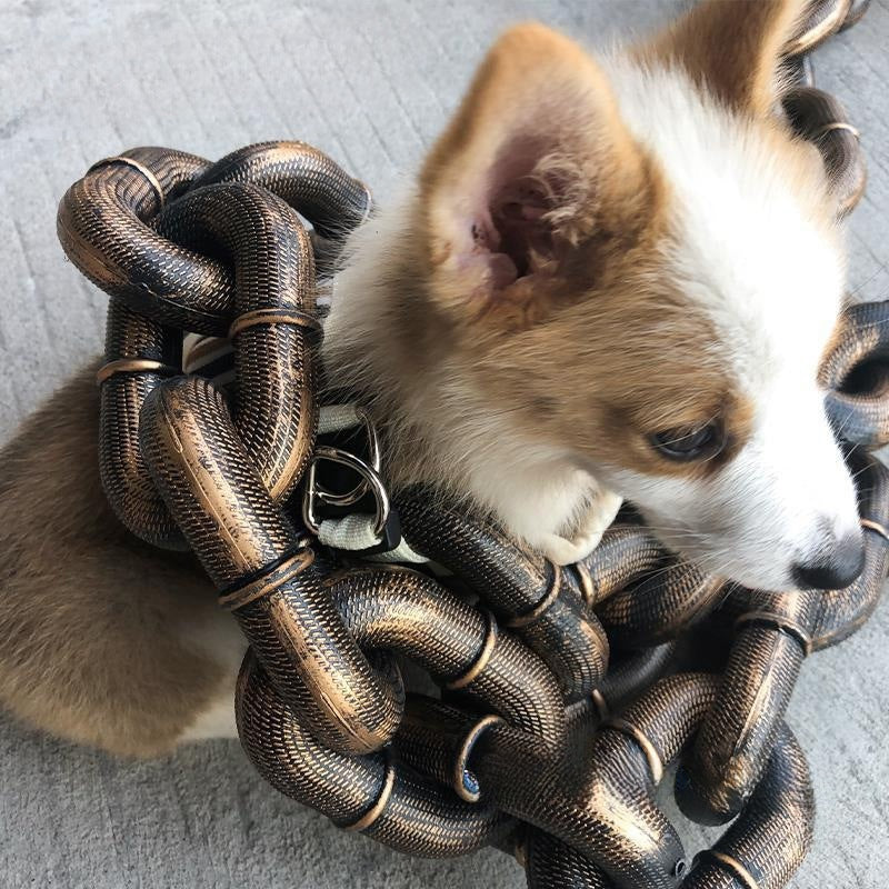 Thick Plastic Dog Chain Prank Pet Leash Rope