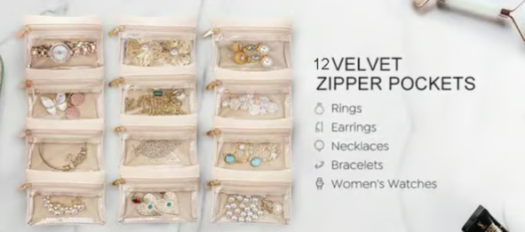 🔥Travel Jewelry Box with Small Pouches
